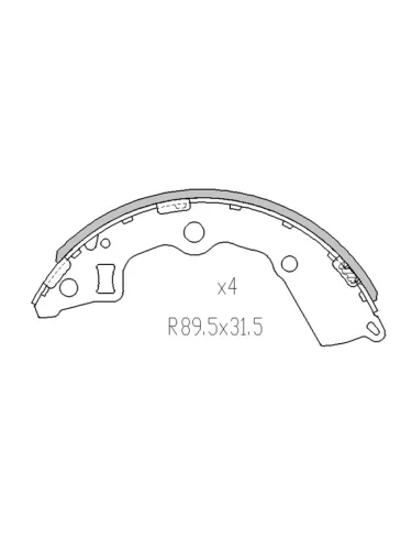 Колодки тормозные барабанные Kia Picanto 03-11