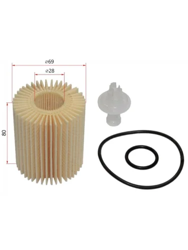 Фильтр масляный (Картридж) TOYOTA AVENSIS AURIS LEXUS LS460 1-2TRFE  3-4GRFE 06-