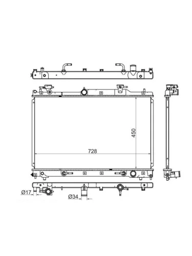 TY0010AHRРадиатор Toyota Estima 00-05