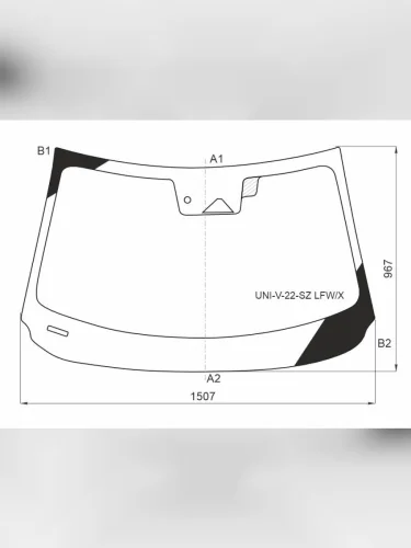 Стекло лобовое (Камера Датчик дождя) Changan UNI-V 21-