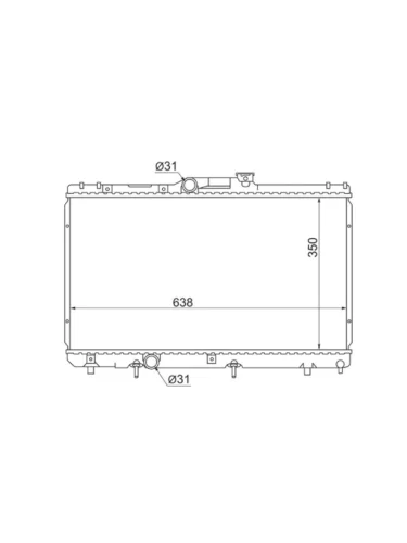 TY0001110Радиатор Toyota Corolla (E100 E110) 91-02  Corolla Ceres 92-99