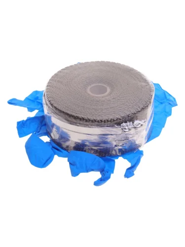 Термолента для глушителя (1х50х10000мм) (8 хомутов перчатки) керамическая цвет титан PRO SPORT