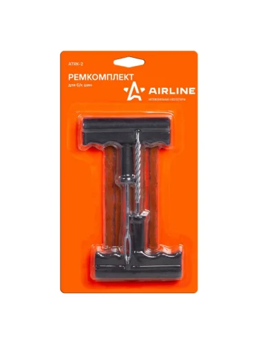 Набор для ремонта бескамерных шин (шило  игла  5 жгутов самовулканизирующихся коричневых) AIRLINE