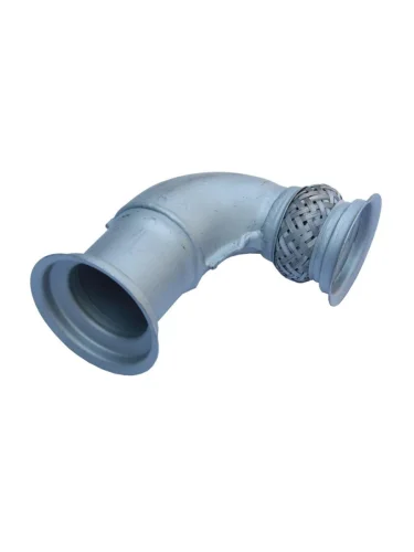 Труба приемная глушителя КАМАЗ-6520 правая с компенсатором L=147+184мм под хомут МЕТАЛЛОКОМПЕНСАТОР