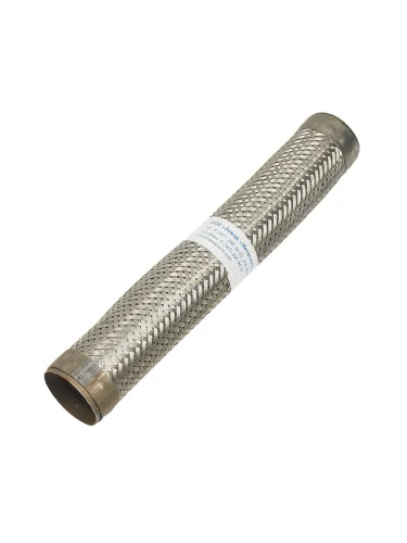 Металлорукав МАЗ КРАЗ в оплетке (нержавеющая сталь) L=530мм  D=80мм МЕТАЛЛОКОМПЕНСАТОР