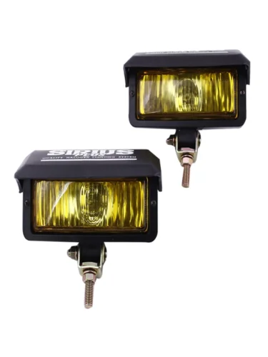 Фара противотуманная 12V 164х70мм с крышкой желтая комплект SIRIUS