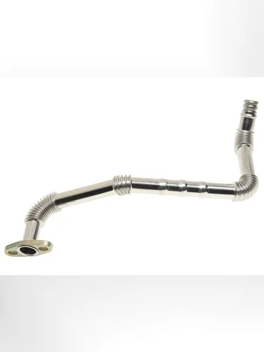 Трубка КАМАЗ слива масла турбокомпрессора дв.CUMMINS 6ISBe L=360мм (нерж.) НО МЕТАЛЛОКОМПЕНСАТОР