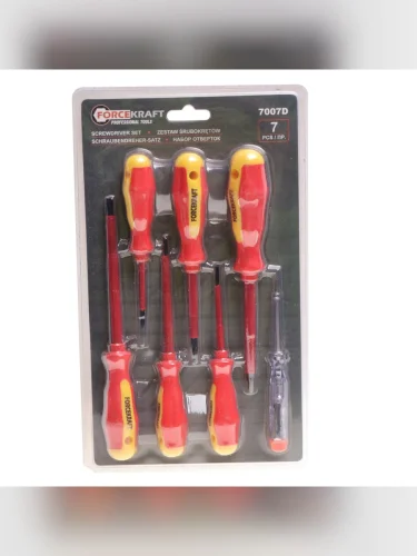 Набор отверток диэлектрических SL3.0-SL5.5  PH1-PH2 7 предметов FORCEKRAFT