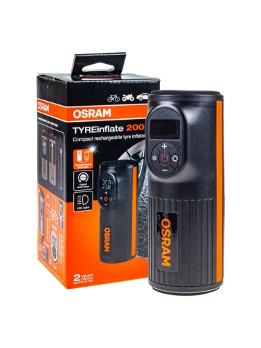 Компрессор автомобильный 8атм. портативный (цифровой дисплей фонарь LED Powerbank 5200 mAh) OSRAM