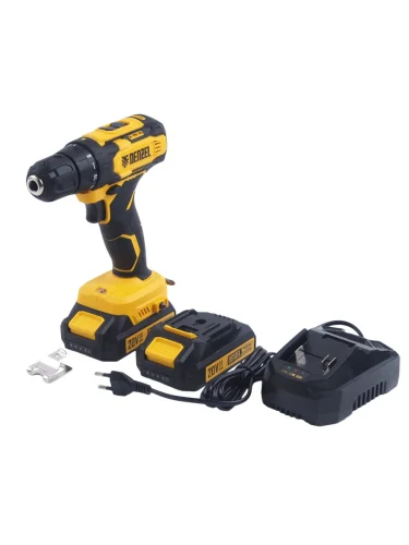 Дрель-шуруповерт аккумуляторный 20.0В 2.0Ач (2АКБ Li-Ion кейс) DENZEL