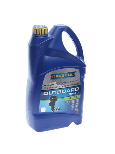 Масло моторное для 4-х тактных двигателей лодок RAVENOL OUTBOARD 10W40 псинт.4л