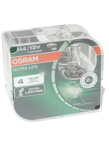 Лампа 12V H4 6055W P43t бокс (2шт.) Ultra Life OSRAM