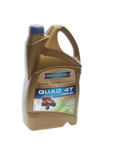 Масло моторное для 4-х тактных двигателей квадроциклов RAVENOL QUAD 4T 10W40 псинт.4л