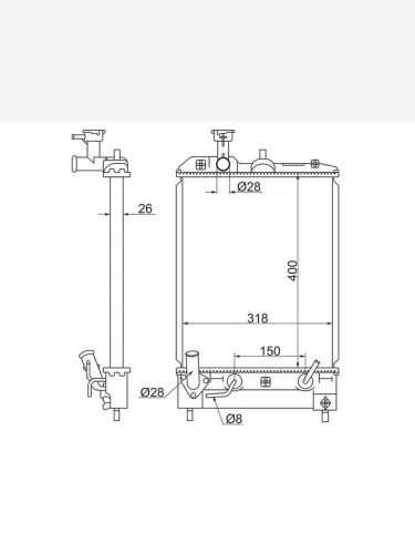 Радиатор Nissan Otti 05-06