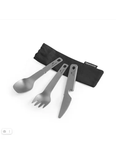 Набор столовых приборов Naturehike (нож, вилка, ложка), титан, в чехле  brand: Naturehike, width_mm_2: 75, dlina_mm: 180, ves_kg_1: 0.04, material: Титан, vysota_mm: 20
