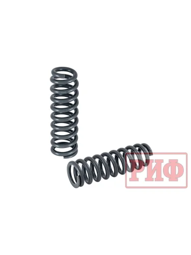 Пружины РИФ передние Changan Hunter Plus лифт 45 мм 0-50 кг  brand: РИФ, width_mm_2: 150, dlina_mm: 410, ves_kg_1: 16, vnutrenniy_diametr_mm: 6679, tip_pruzhin: Передние, dlina_pruzhiny_levaya_pravaya_mm: 375, primenyaemost: Changan Hunter Plus, vysota_mm: 275, diametr_prutka_mm: 18