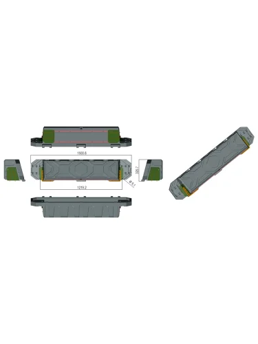 Силовой каркас-кунг Baja Racing (тип Т) с 2-мя большими рыбацкими ящиками Ford F-150, Toyota Tundra  brand: Baja Racing, ves_kg_1: 76.82