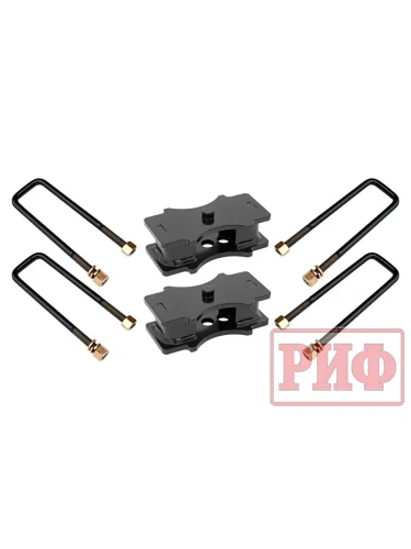 Комплект РИФ стремянок и проставок для лифта рессор на 50 мм Toyota Hilux 2004+, Nissan Navara D40, Mitsubishi L200 2015-2023, Toyota Tundra 2007+, Isuzu D-Max  brand: РИФ