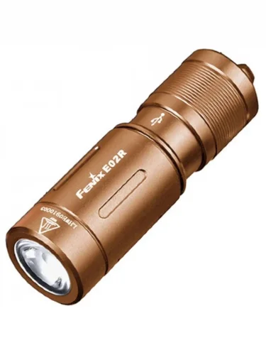 Фонарь Fenix E02R коричневый 200 люмен  brand: FENIX, tsvet: Коричневый, width_mm_2: 102, dlina_mm: 107, ves_kg_1: 0.015, vysota_mm: 43