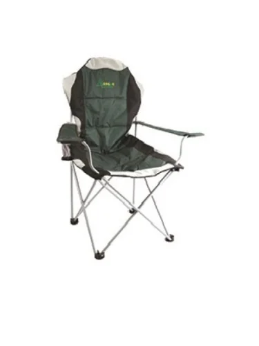 Кресло NOMAD складное, до 150 кг  brand: ДВ-NNBrand, tsvet: Зеленый + серый, width_mm_2: 250, dlina_mm: 1100, ves_kg_1: 4, material: Полиэстер, vysota_mm: 250