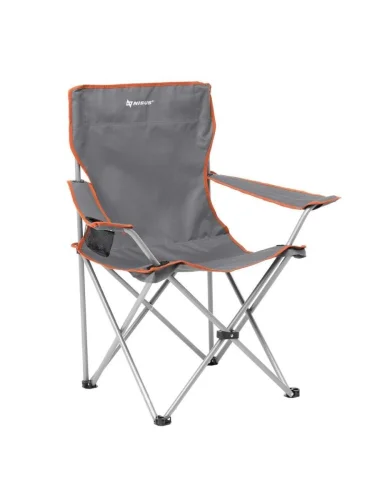 Кресло NISUS складное, до 100 кг., серое  brand: NISUS, tsvet: Серый, width_mm_2: 150, dlina_mm: 910, ves_kg_1: 3.1, material: Полиэстер, vysota_mm: 150