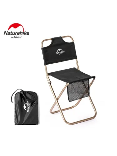 Кресло туристическое Naturehike MZ01, складное, черное  brand: Naturehike, tsvet: Черный, width_mm_2: 260, dlina_mm: 370, ves_kg_1: 0.5, material: Оксфорд, vysota_mm: 45