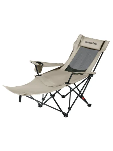 Кресло туристическое Naturehike Nightfall T05, 147х78,5х82  89 см, складное, до 150 кг. бежевое  brand: Naturehike, tsvet: Бежевый, width_mm_2: 170, dlina_mm: 900, ves_kg_1: 4, material: Оксфорд, vysota_mm: 170