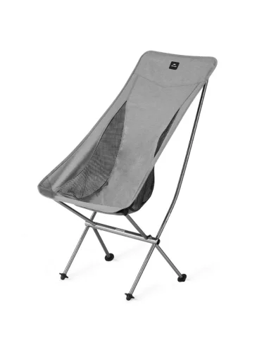 Кресло туристическое Naturehike Stellaluna L04 складное, серое, высокая спинка, до 150 кг  brand: Naturehike, tsvet: Серый, width_mm_2: 150, dlina_mm: 485, ves_kg_1: 1.3, material: Оксфорд, vysota_mm: 150