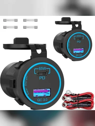 Розетка USB QC 3.0, PD3 65Вт с выключателем  brand: РИФ, width_mm_2: 40, dlina_mm: 40, ves_kg_1: 0.032, vysota_mm: 50