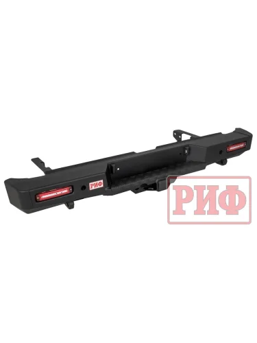 Бампер РИФ силовой задний JAC T6, SOLLERS ST6 с квадратом под фаркоп и фонарями  brand: РИФ