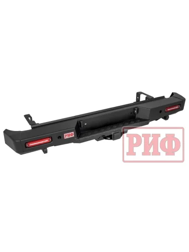 Бампер РИФ силовой задний Changan Hunter Plus с квадратом под фаркоп и фонарями  brand: РИФ