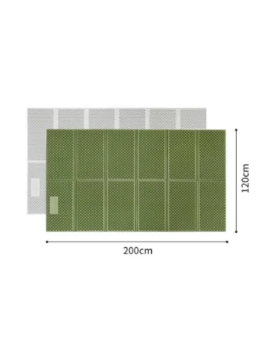 Коврик туристический Naturehike двойной 200х120х1.8 см. IXPE, зеленый  brand: Naturehike, tsvet: Зеленый, width_mm_2: 130, dlina_mm: 600, ves_kg_1: 0.77, material: Вспененный полиэтилен, vysota_mm: 130