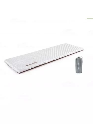 Коврик надувной Naturehike 196х64х7 см, серебристый карбон  brand: Naturehike, tsvet: Серебристый, width_mm_2: 130, dlina_mm: 220, ves_kg_1: 0.62, material: Нейлон, vysota_mm: 130