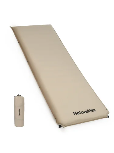 Коврик самонадувающийся Naturehike D04 200х63х10 см, бежевый  brand: Naturehike, tsvet: Бежевый, width_mm_2: 230, dlina_mm: 660, ves_kg_1: 2.3, material: Эпонж, vysota_mm: 230