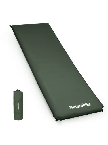 Коврик самонадувающийся Naturehike D04, 200х63х10 см, зеленый  brand: Naturehike, tsvet: Зеленый, width_mm_2: 180, dlina_mm: 670, ves_kg_1: 2.3, material: Эпонж, vysota_mm: 180