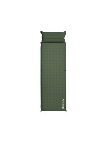Коврик самонадувающийся Naturehike, 200х65х6 см, с подушкой, зеленый  brand: Naturehike, tsvet: Зеленый, width_mm_2: 190, dlina_mm: 320, ves_kg_1: 1.8, material: Полиэстер, vysota_mm: 190