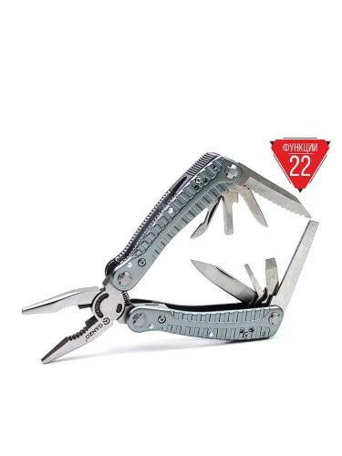 Мультитул Ganzo G105, 22 предмета, цв.серый  brand: GANZO, tsvet: Серый, width_mm_2: 50, dlina_mm: 105, ves_kg_1: 0.212, vysota_mm: 25