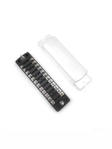 Держатель предохранителей 12 шт.  brand: РИФ, width_mm_2: 220, dlina_mm: 60, ves_kg_1: 0.287, vysota_mm: 65