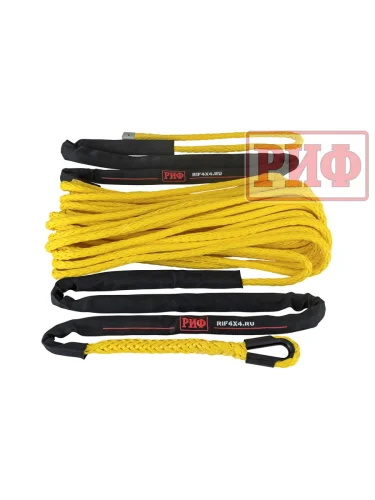 Трос для лебёдки синтетический РИФ 12 мм26 м, желтый  brand: РИФ, width_mm_2: 130, dlina_mm: 160, ves_kg_1: 2.2, vysota_mm: 550