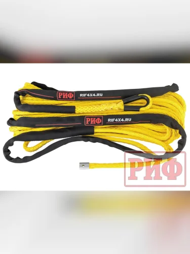 Трос для лебёдки синтетический РИФ 10 мм26 м, желтый  brand: РИФ, width_mm_2: 120, dlina_mm: 150, ves_kg_1: 1.62, vysota_mm: 530
