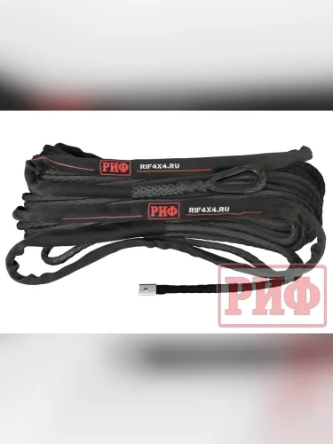 Трос для лебёдки синтетический РИФ 10 мм26 м, черный  brand: РИФ, width_mm_2: 120, dlina_mm: 150, ves_kg_1: 1.62, vysota_mm: 530
