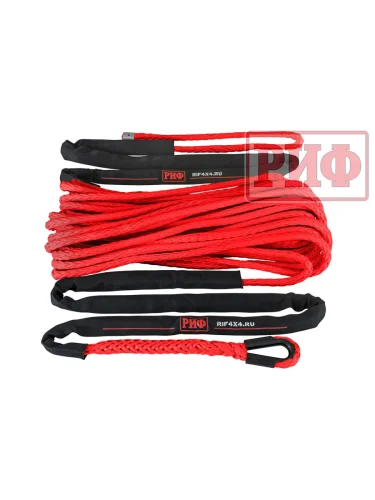 Трос для лебёдки синтетический РИФ 12 мм26 м, красный  brand: РИФ, width_mm_2: 130, dlina_mm: 160, ves_kg_1: 2.2, vysota_mm: 550