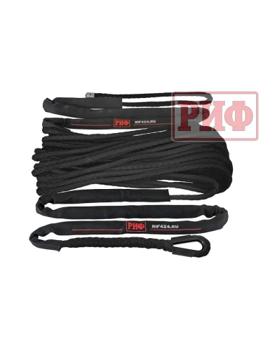 Трос для лебёдки синтетический РИФ 12 мм26 м, черный  brand: РИФ, width_mm_2: 130, dlina_mm: 160, ves_kg_1: 2.2, vysota_mm: 550
