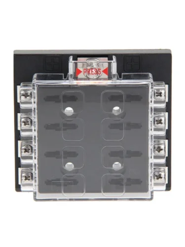 Держатель предохранителей 8 шт.  brand: РИФ, width_mm_2: 100, dlina_mm: 50, ves_kg_1: 0.15, vysota_mm: 90