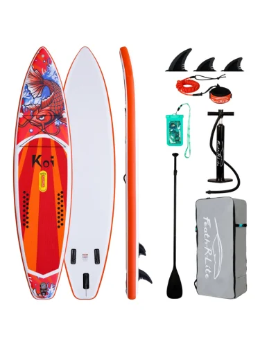 Сапборд надувной Feath-R-Lite KOI 335x83x15 см, оранжевый  brand: Feath-R-Lite, tsvet: Оранжевый, width_mm_2: 400, dlina_mm: 900, ves_kg_1: 14, vysota_mm: 200