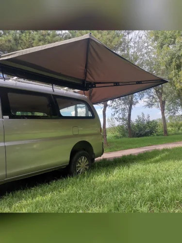 Маркиза автомобильная РИФ безопорная, веерная 2,3х2 м (левая)  brand: РИФ, tsvet: Серый, width_mm_2: 220, dlina_mm: 2420, ves_kg_1: 26.2, vysota_mm: 220