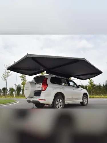 Маркиза автомобильная РИФ веерная, безопорная 2,3х2 м (правая), увеличенная, серая  brand: РИФ, tsvet: Серый, width_mm_2: 250, dlina_mm: 2300, ves_kg_1: 40, vysota_mm: 200