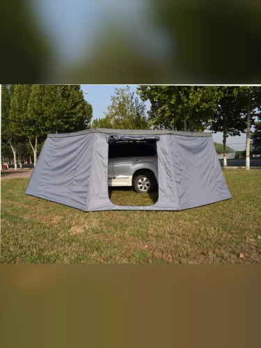 Стенки к автомобильной веерной маркизе (тамбур) РИФ 2.3х2 м, (левые) увеличенные  brand: РИФ, tsvet: Серый, width_mm_2: 250, dlina_mm: 530, ves_kg_1: 12.8, vysota_mm: 250