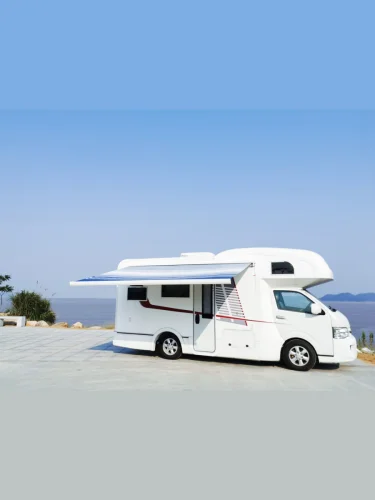 Маркиза автомобильная РИФ 3.0х2,5 м кассетная, привод механический, ручной, корпус белый  brand: РИФ, width_mm_2: 180, dlina_mm: 3130, ves_kg_1: 24, vysota_mm: 230