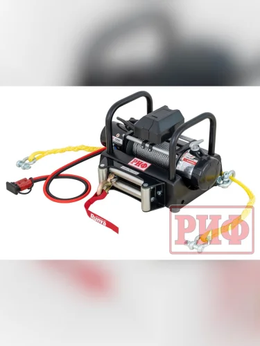 Лебёдка переносная РИФ 12000 c площадкой и проводами (стальной трос)  brand: РИФ, tyagovoe_usilie_funty: 12000, tip: Электрическая, napryazhenie_pitaniya_v: 12, tros: Сталь, maksimalnaya_nagruzka_kg: 5400, width_mm_2: 580, dlina_mm: 370, ves_kg_1: 52.6, vysota_mm: 350, sposob_ustanovki: На тросах
